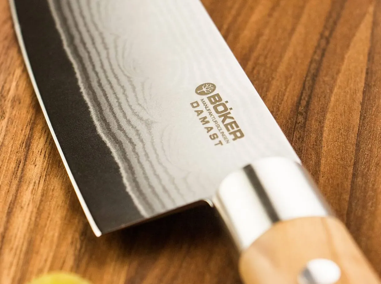 Damast Olive Chefmesser Gros