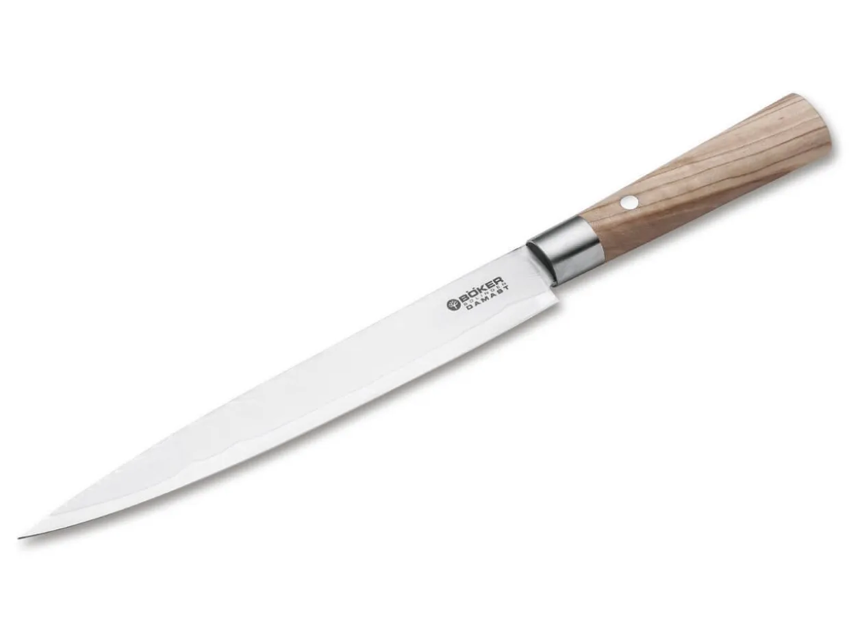 Damast Olive Schinkenmesser