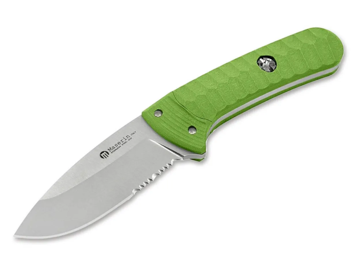Sax Knife G10 Green Saw Blade