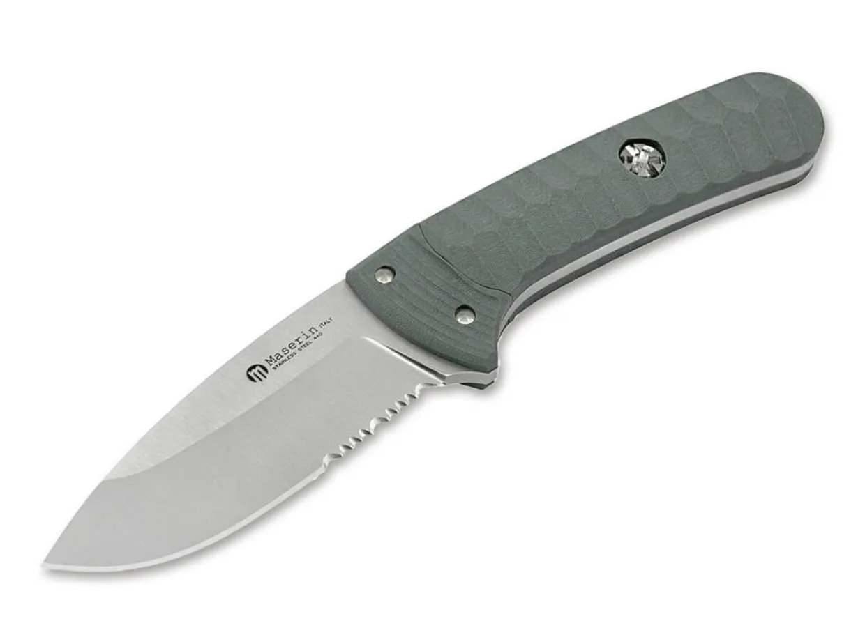Sax Knife G10 Grey Saw Blade